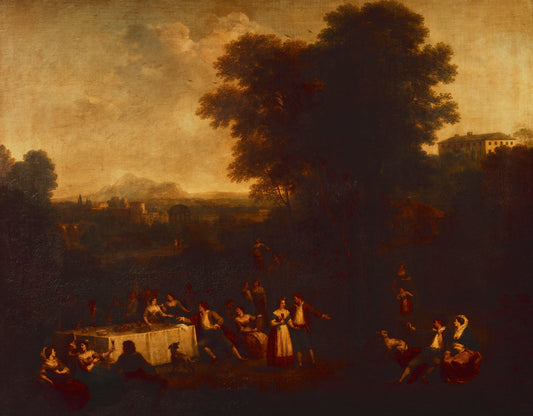 A Country Wedding - Feast, vintage artwork by Francesco Zuccarelli, 12x8" (A4) Poster