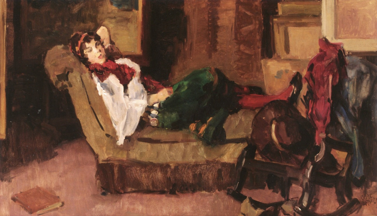 Girl on a Sofa by Isaac Israels,A3(16x12")Poster