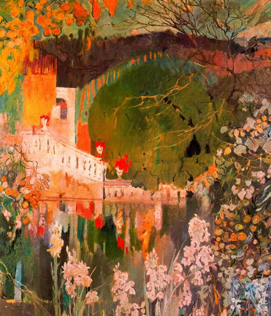 Detall Murals de la Casa Trinxet, vintage artwork by Joaquin Mir  Trinxet, 12x8" (A4) Poster