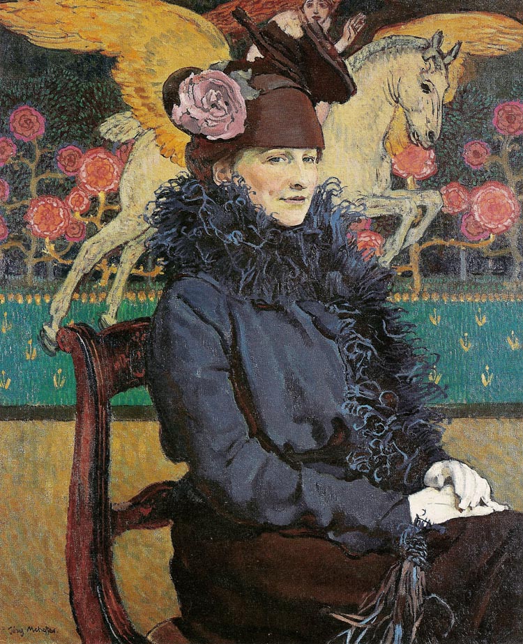 Portrait of the Artist's Wife with Pegasus by Jozef Mehoffer,A3(16x12")Poster