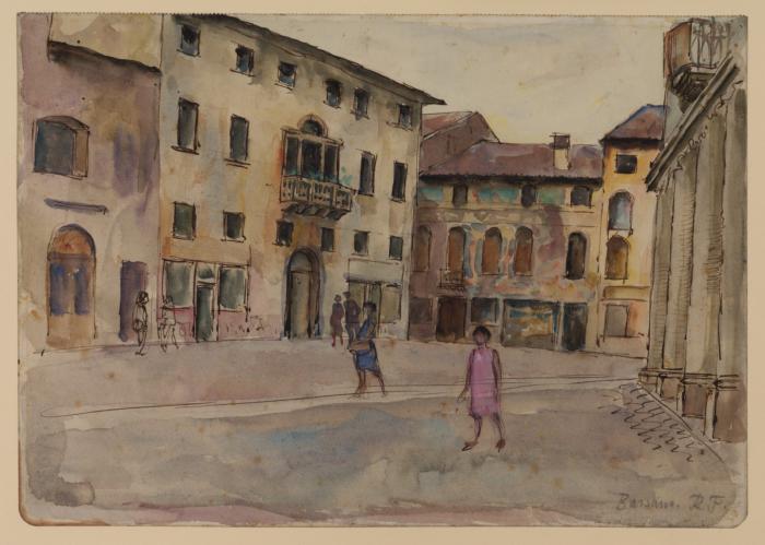 Bassano, vintage artwork by Roger Eliot Fry, 12x8" (A4) Poster