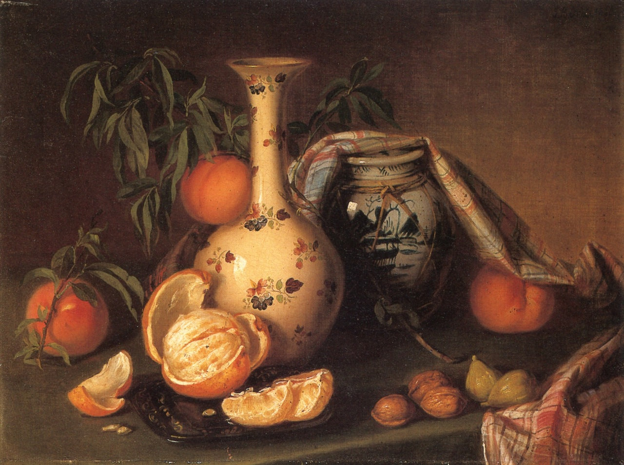 Still Life with Vase, Fruit and Nuts, vintage artwork by Joseph Biays Ord, A3 (16x12") Poster Print