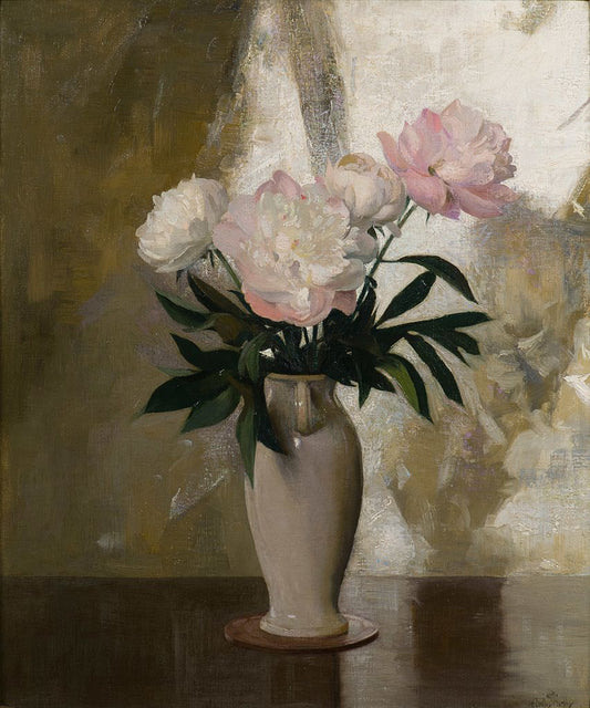 Pink and White Peonies by Hermann Dudley Murphy,A3(16x12")Poster