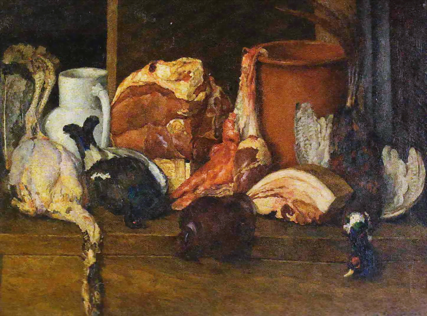 Meat and poultry, vintage artwork by Ilya Mashkov, 12x8" (A4) Poster