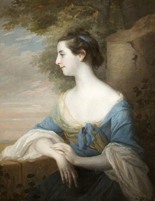 Mary Colby , vintage artwork by Francis Cotes, R.A., 12x8" (A4) Poster