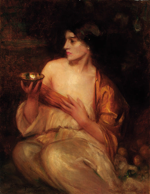 The Gold Bowl, vintage artwork by Arthur Hacker, 12x8" (A4) Poster
