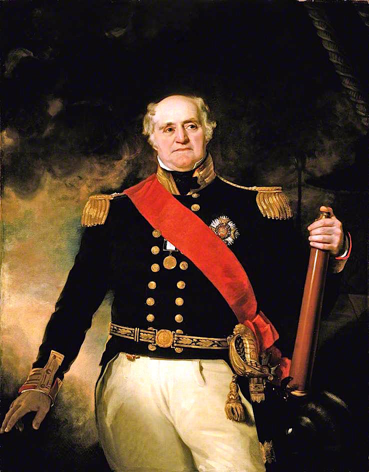 Sir Thomas Masterman Hardy, Bt, Vice-Admiral of the Blue, vintage artwork by Richard Evans, 12x8" (A4) Poster