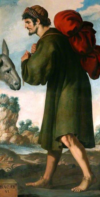 Issachar VII, vintage artwork by Francisco de Zurbarán, 12x8" (A4) Poster