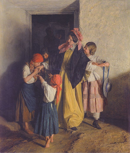 After Confirmation, vintage artwork by Ferdinand Georg Waldmüller, A3 (16x12") Poster Print