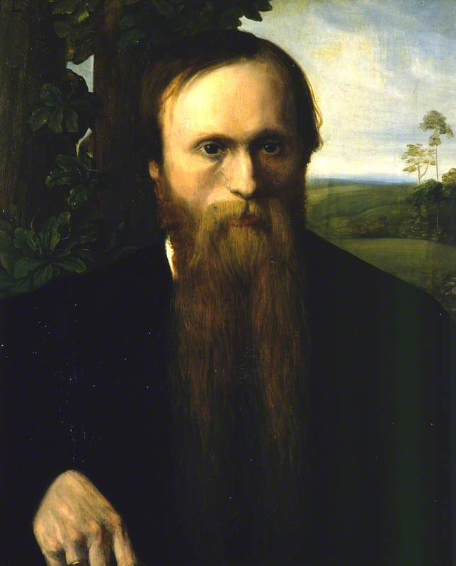 Sir Edward Burne-Jones, vintage artwork by Alphonse Legros, 12x8" (A4) Poster