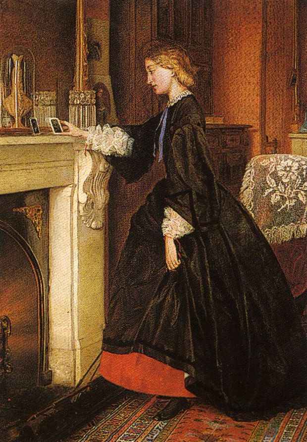 Absence, vintage artwork by George Goodwin Kilburne, 12x8" (A4) Poster