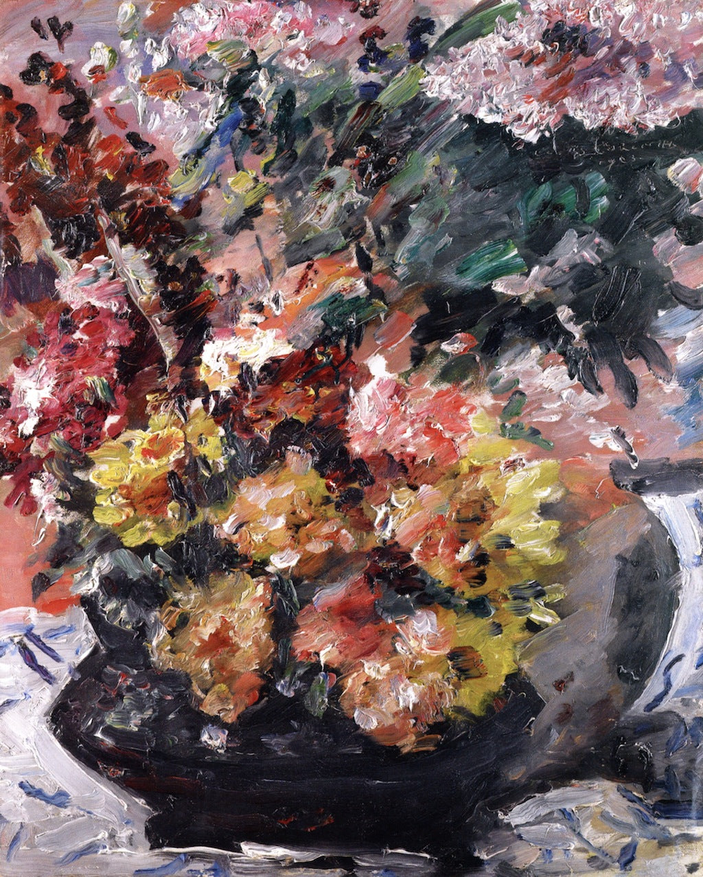 Flowers in a Bronze Bucket by Lovis Corinth,A3(16x12")Poster