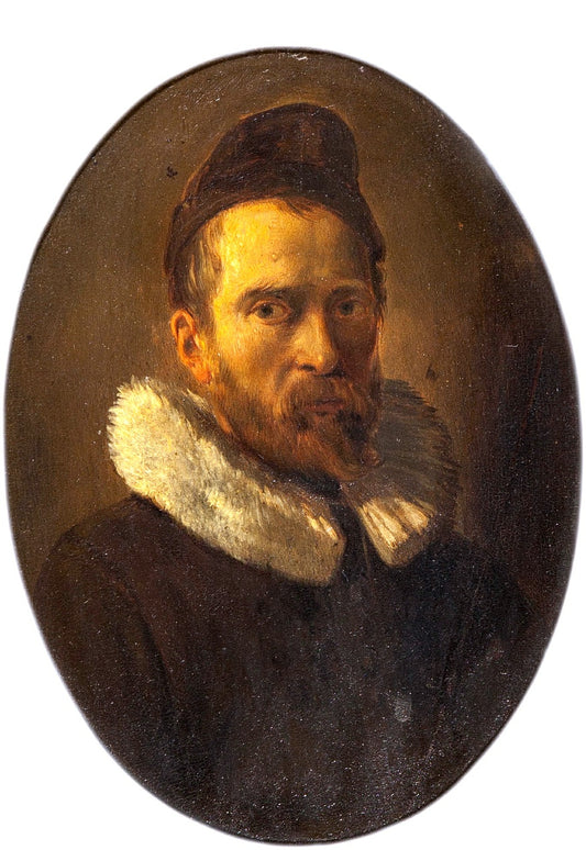 Portrait of a Man in 17th-century Clothing, vintage artwork by Cornelis Springer, A3 (16x12") Poster Print
