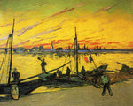 Coal Barges, vintage artwork by Vincent van Gogh, 12x8" (A4) Poster