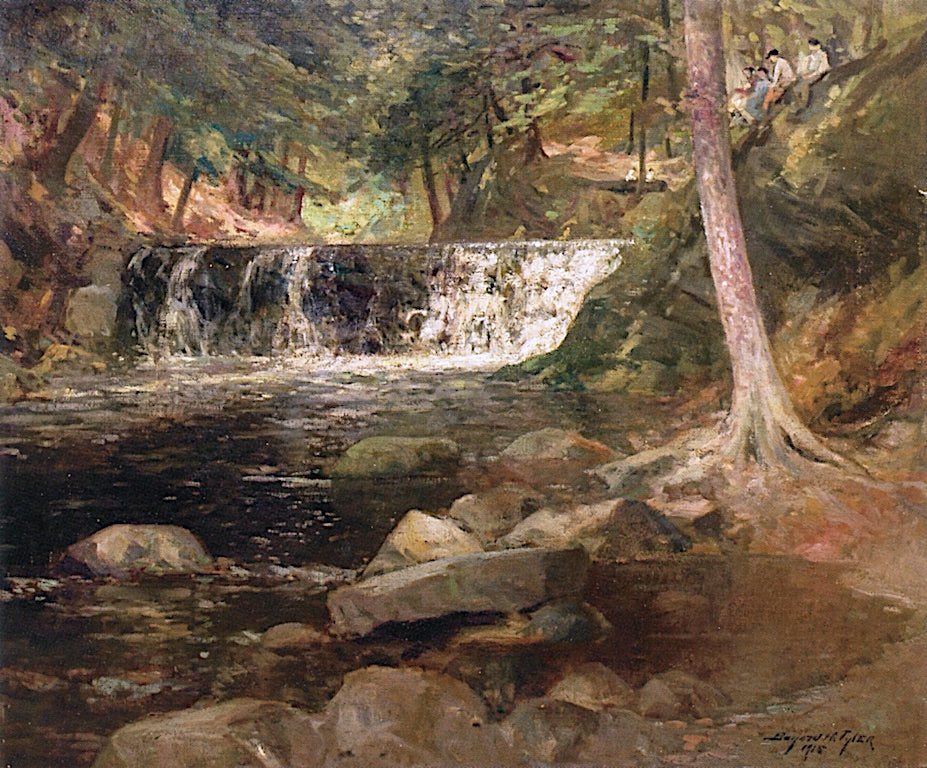 est Interior with Stream and Waterfall by Bayard Henry Tyler,A3(16x12")Poster