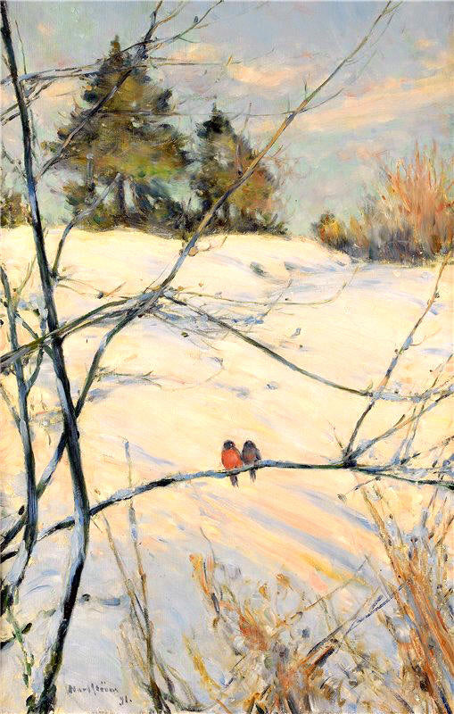 Winter Scene from Skansen by Karl Nordstrom,A3(16x12")Poster