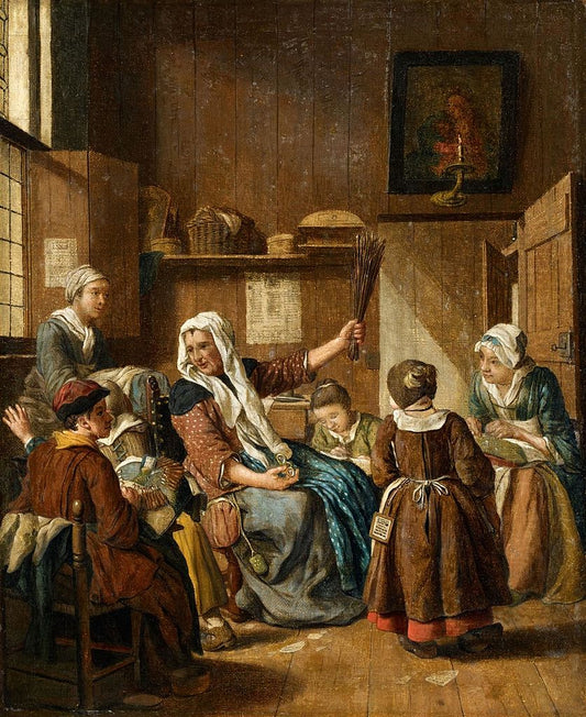 The Needlework, vintage artwork by Jan Josef Horemans the Elder, 12x8" (A4) Poster