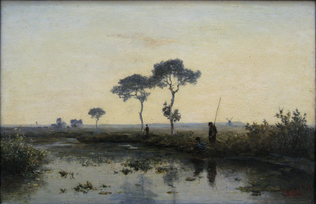 Anglers, vintage artwork by Paul Joseph Constantin Gabriël, 12x8" (A4) Poster