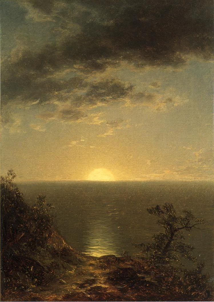Moonrise on the Coast, vintage artwork by John W. Casilear, A3 (16x12") Poster Print
