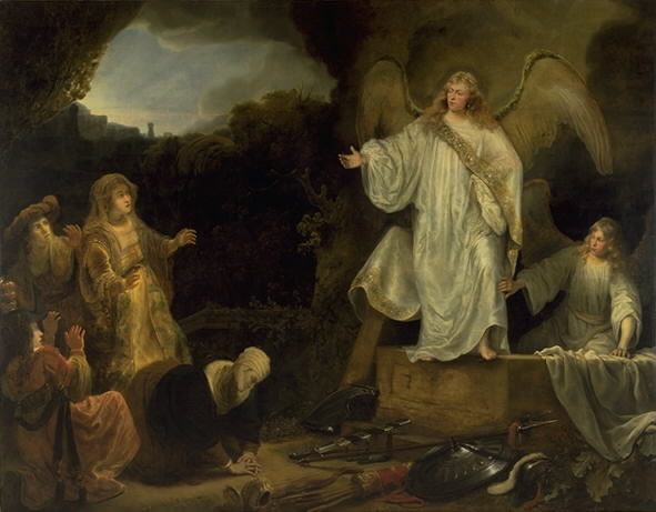 Apparition of Christ, vintage artwork by Ferdinand Bol, 12x8" (A4) Poster