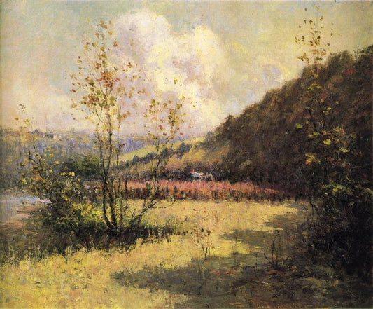 Kentucky River Valley, vintage artwork by Paul Sawyier, 12x8" (A4) Poster