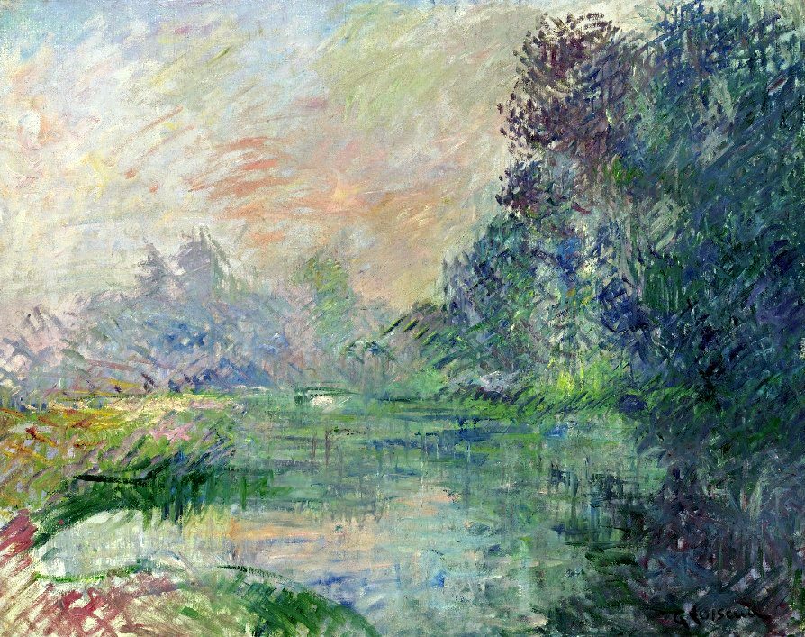 Bord de L´Eure,Effet du matin by Gustave Loiseau,A3(16x12")Poster