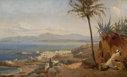 View of Algiers from the Hills Above, vintage artwork by Niels Simonsen, A3 (16x12") Poster Print