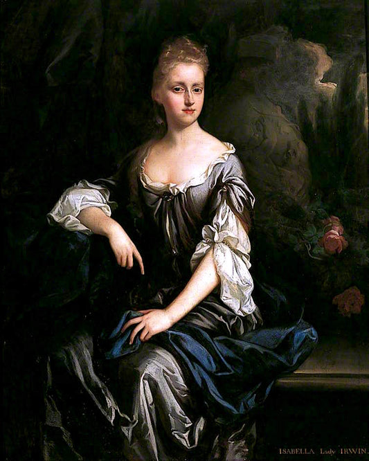 Isabella Machell, Viscountess Irwin, vintage artwork by Attributed to John Closterman, 12x8" (A4) Poster