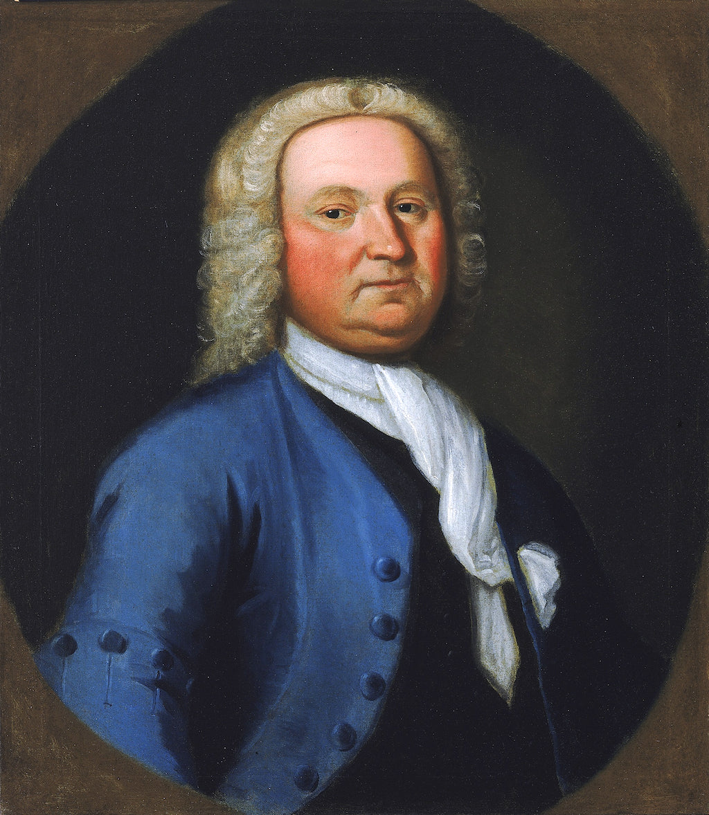 Dr. Gustavus Brown, vintage artwork by Attributed to Gustavus Hesselius, 12x8" (A4) Poster