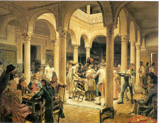 El Cafe, vintage artwork by Jose Jimenez y Aranda, 12x8" (A4) Poster