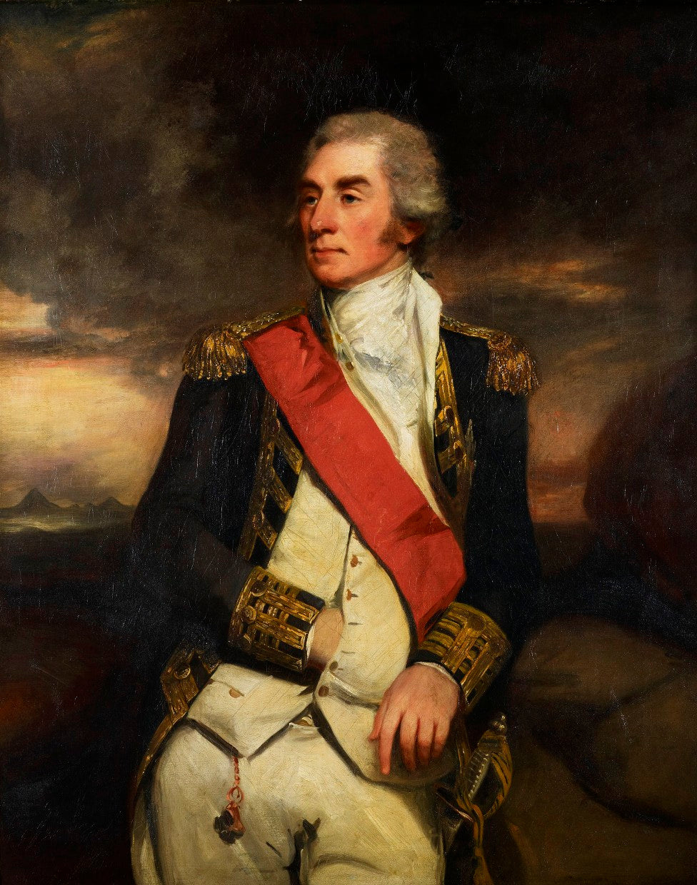 George Keith Elphinstone, vintage artwork by John Hoppner, 12x8" (A4) Poster