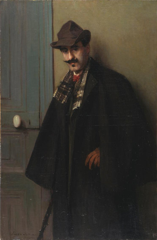 Portrait of Alfred Maurer, vintage artwork by Susan Watkins, 12x8" (A4) Poster