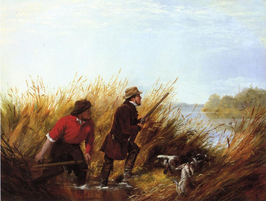 Duck Shooting: A Good Shot, vintage artwork by Arthur Fitzwilliam Tait, A3 (16x12") Poster Print