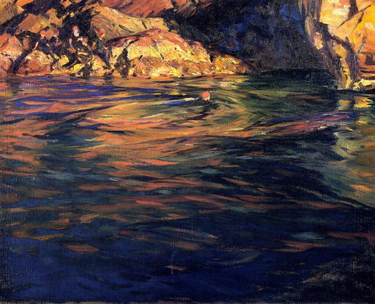 The Narrow Cove, vintage artwork by Charles H. Woodbury, 12x8" (A4) Poster