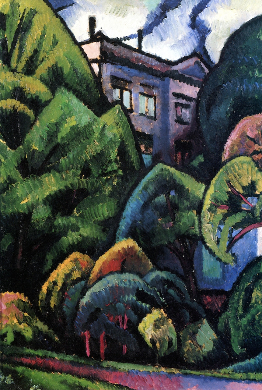 House in the Garden by Adolf Erbslöh,16x12(A3) Poster