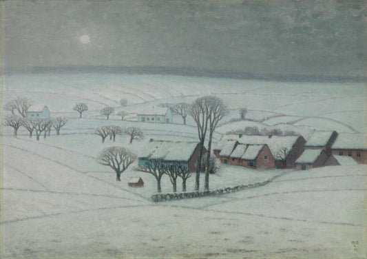 Snow Covered Plains by William Degouve de Nuncques,A3(16x12")Poster