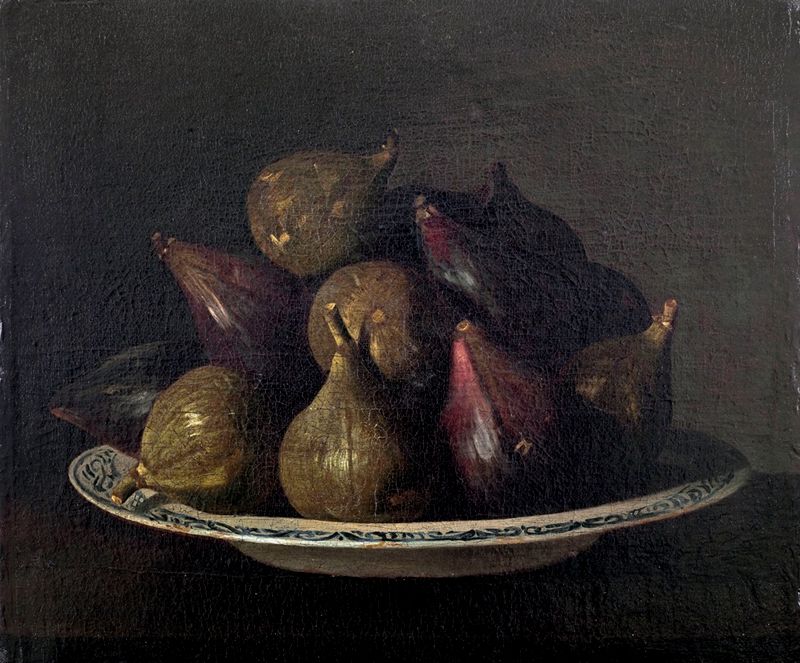 Dish of Figs, vintage artwork by Pedro de Camprobin, 12x8" (A4) Poster