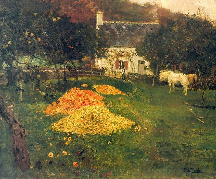 Le Verger, vintage artwork by Fritz Thaulow, 12x8" (A4) Poster