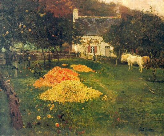 Le Verger, vintage artwork by Fritz Thaulow, 12x8" (A4) Poster