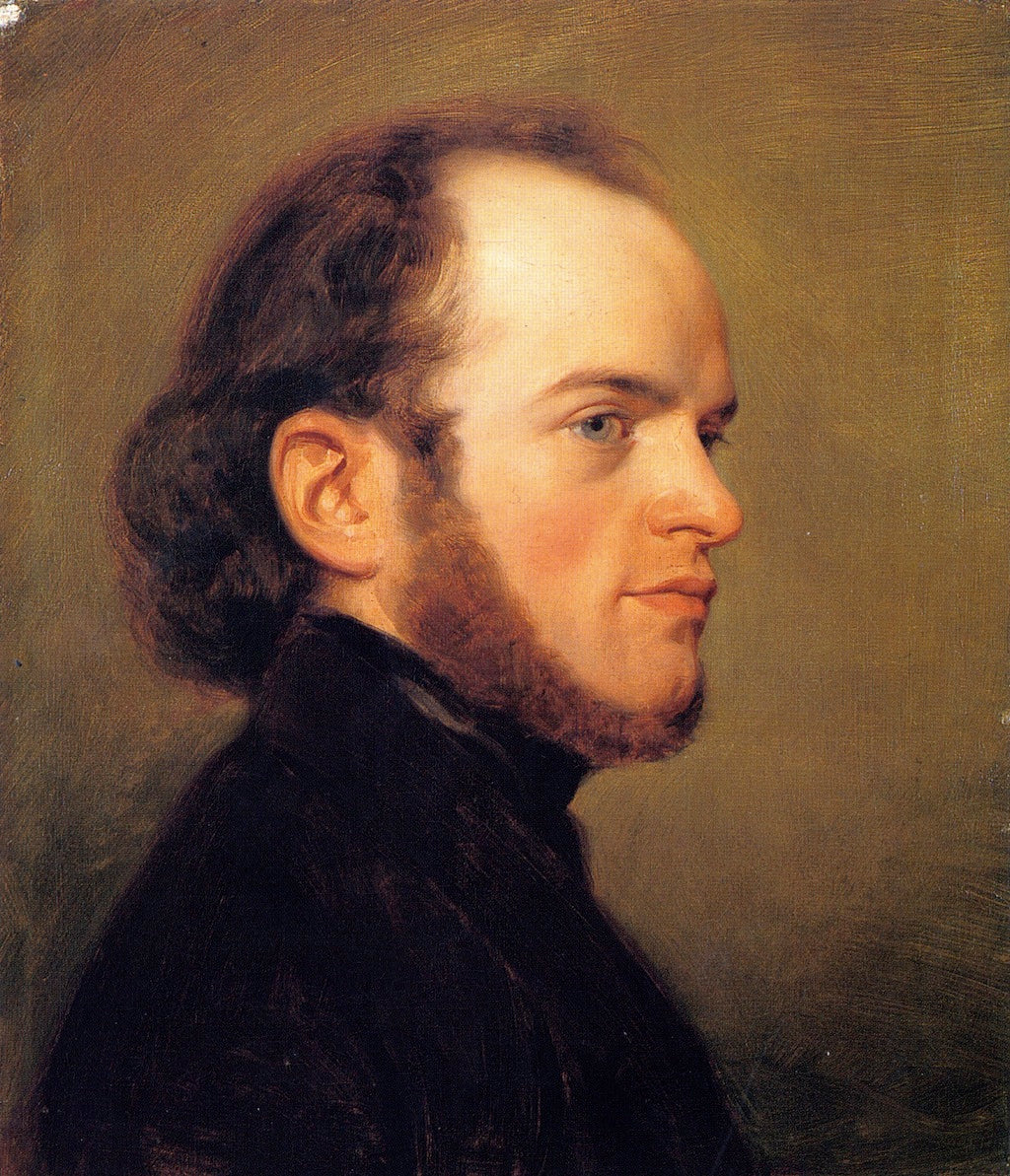 Adolph Menzel as a Young Man, vintage artwork by Friedrich Eduard Meyerheim, A3 (16x12") Poster Print
