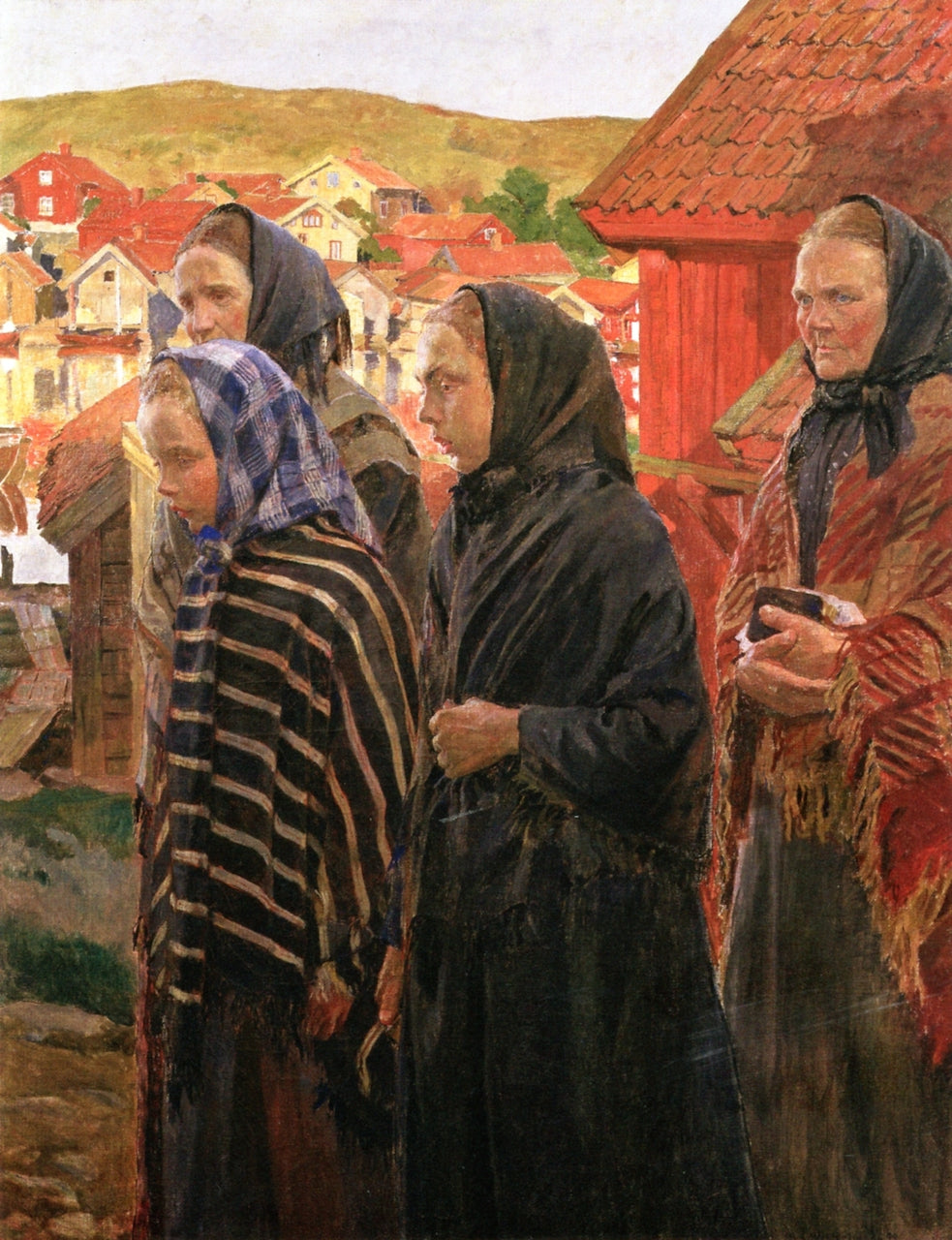 men's Wives Returning from Church by Carl Wilhelm Wilhelmson,A3(16x12")Poster