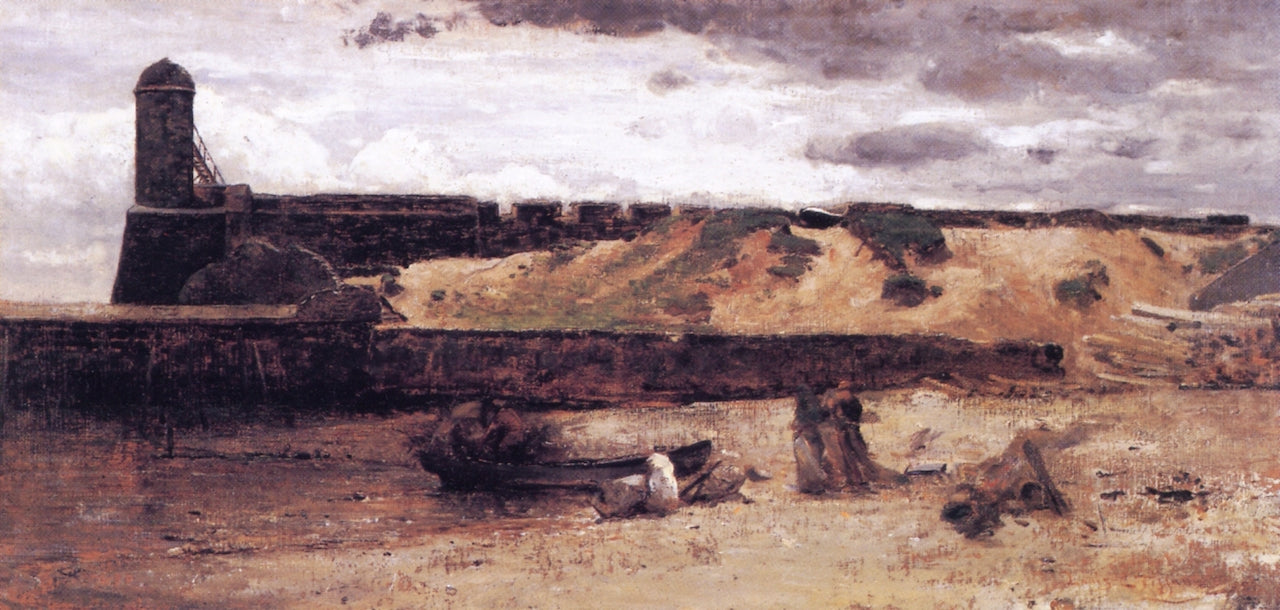 The Castillo de San Marcos, St. Augustine, vintage artwork by Louis Comfort Tiffany, 12x8" (A4) Poster