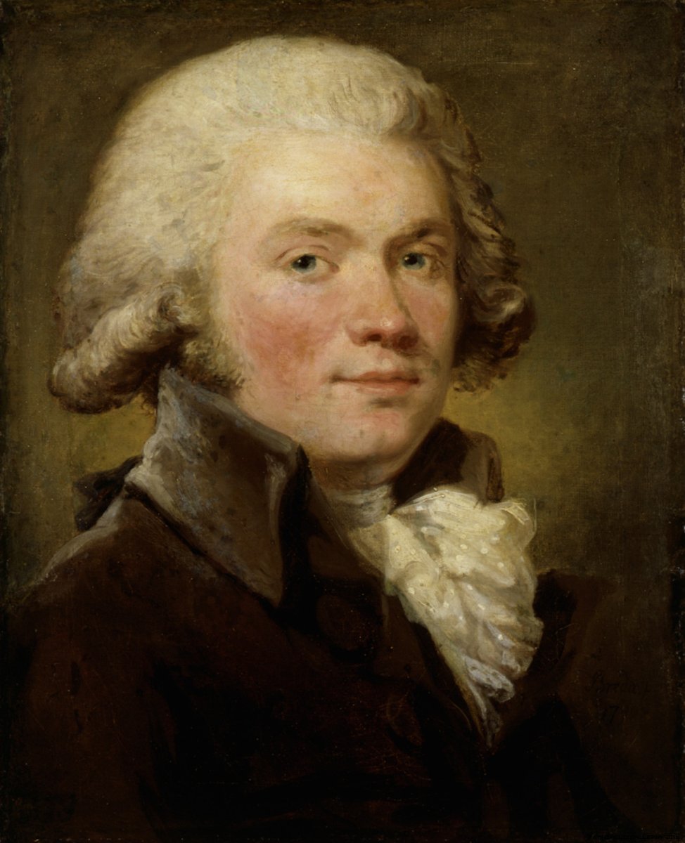 State antiquarian Georg Frans Thieleman, vintage artwork by Carl Fredrik von Breda, 12x8" (A4) Poster