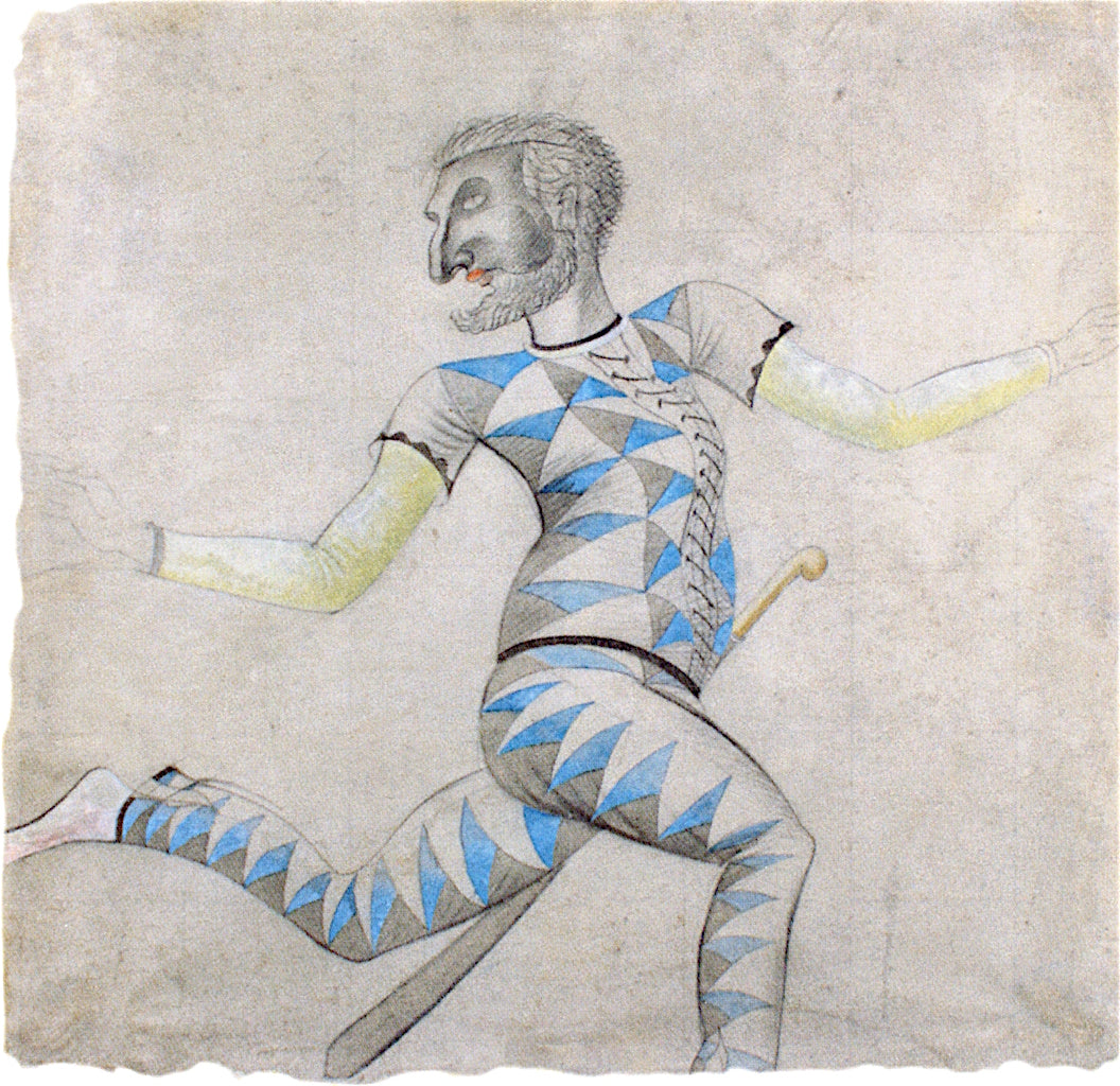 Harlequin, vintage artwork by Eric Ravilious, 12x8" (A4) Poster