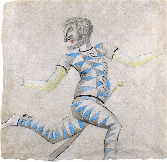 Harlequin, vintage artwork by Eric Ravilious, 12x8" (A4) Poster