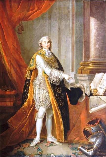 Louis-Stanislas-Xavier de France, vintage artwork by François-Hubert Drouais, 12x8" (A4) Poster