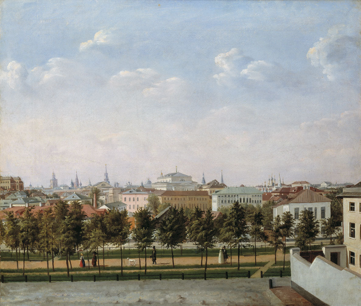 Moscow Boulevard, vintage artwork by Stepan Mikhailovich Shukhvostov, A3 (16x12") Poster Print