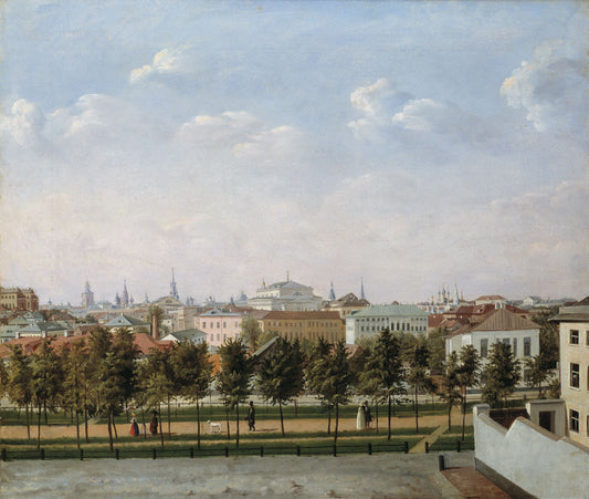 Moscow Boulevard, vintage artwork by Stepan Mikhailovich Shukhvostov, A3 (16x12") Poster Print