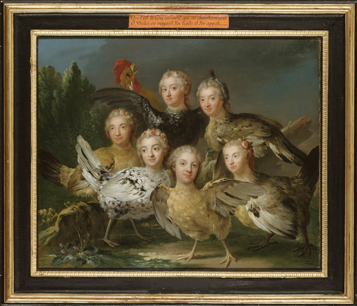 The Hen Picture, vintage artwork by Johan Pasch, 12x8" (A4) Poster