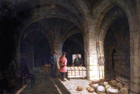 The Crypt, Knaresborough Castle, Yorkshire, vintage artwork by William Harold Cubley, A3 (16x12") Poster Print